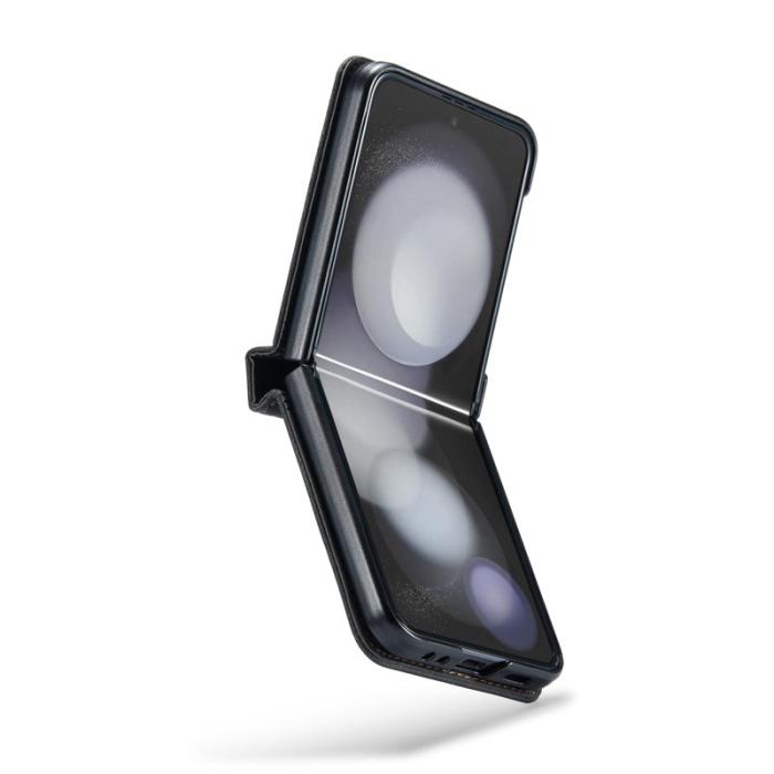 AUTSPACE - AUTSPACE Samsung Galaxy Z Flip5 Fodral Äkta läder - Svart
