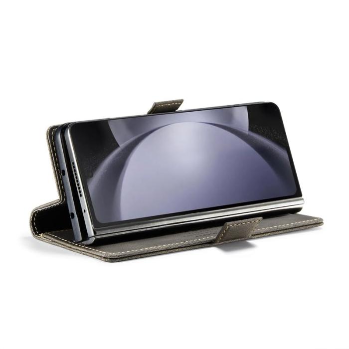 AUTSPACE - AUTSPACE Samsung Galaxy Z Fold5 Fodral Äkta läder - Kaffe