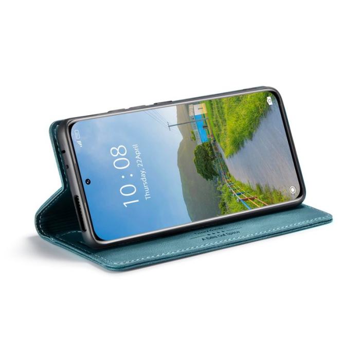 AUTSPACE - AUTSPACE Xiaomi 12S Pro 5G Wallet Fodral Äkta läder - Blå