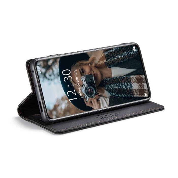 AUTSPACE - AUTSPACE Xiaomi 12X 5G / 12S 5G / 12 5G Wallet Fodral - Äkta läder - Svart