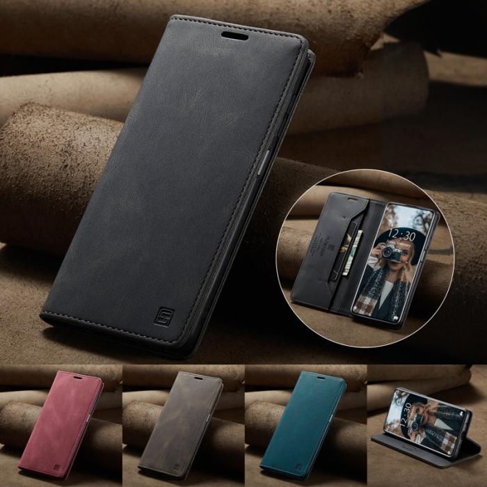 AUTSPACE - AUTSPACE Xiaomi 12X 5G / 12S 5G / 12 5G Wallet Fodral - Äkta läder - Svart