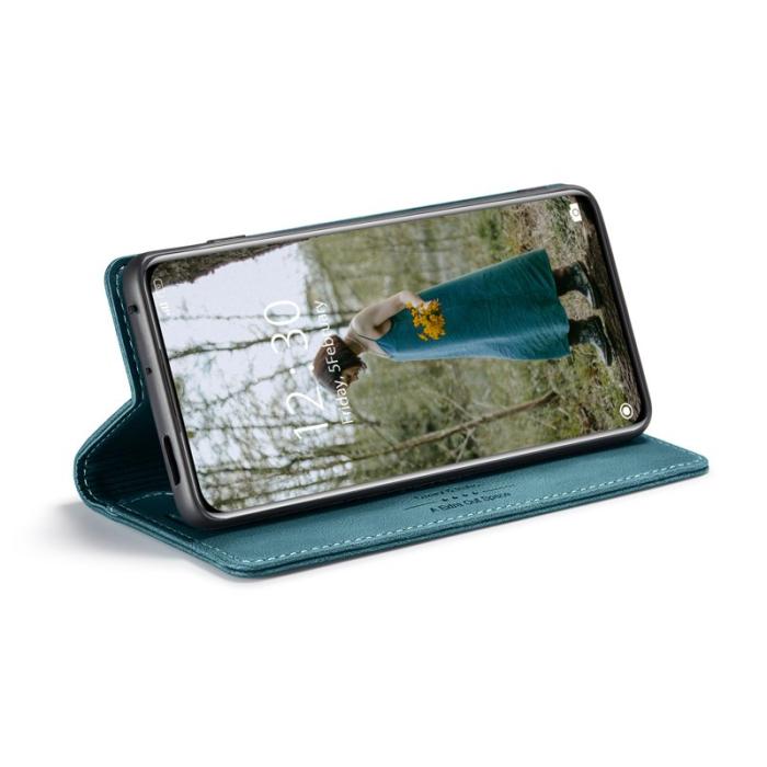 AUTSPACE - AUTSPACE Xiaomi 12X 5G Wallet Fodral Äkta läder - Blå