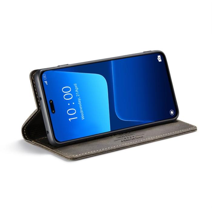 AUTSPACE - AUTSPACE Xiaomi 13 Lite Wallet Fodral Äkta läder - Kaffe