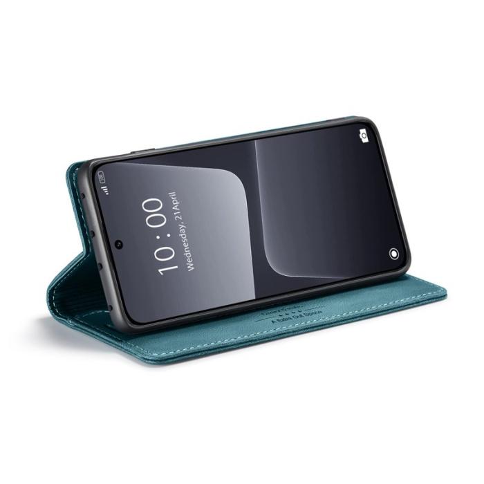 AUTSPACE - AUTSPACE Xiaomi 13 Pro 5G Wallet Fodral Äkta läder - Blå