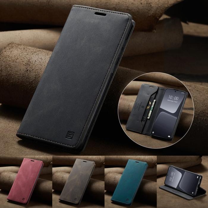 AUTSPACE - AUTSPACE Xiaomi 13 Wallet Fodral Äkta läder - Svart