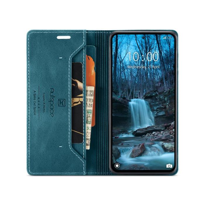 AUTSPACE - AUTSPACE Xiaomi 13T Pro Wallet Fodral Äkta läder - Blå