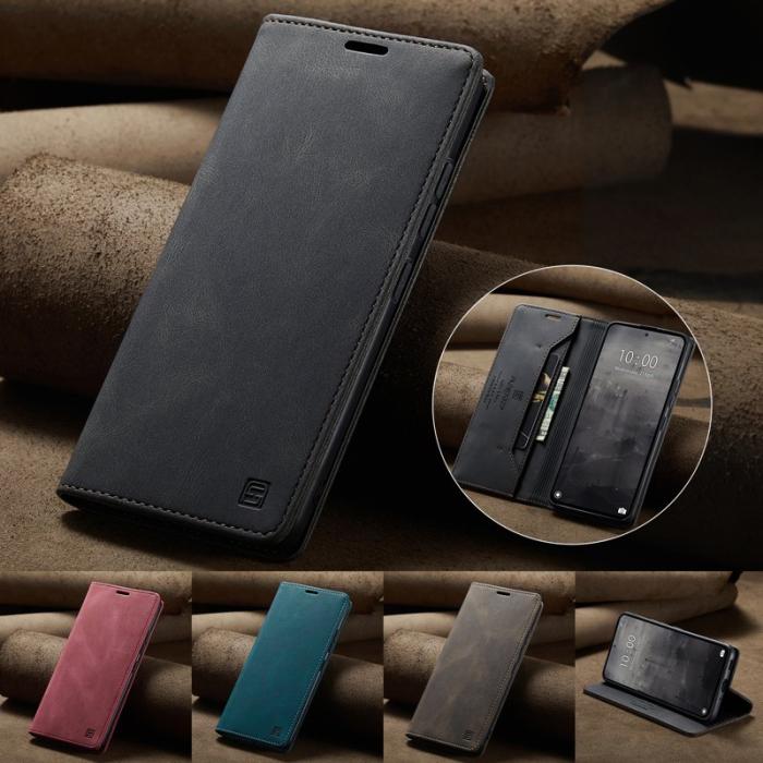 AUTSPACE - AUTSPACE Xiaomi 13T Pro Wallet Fodral Äkta läder - Svart