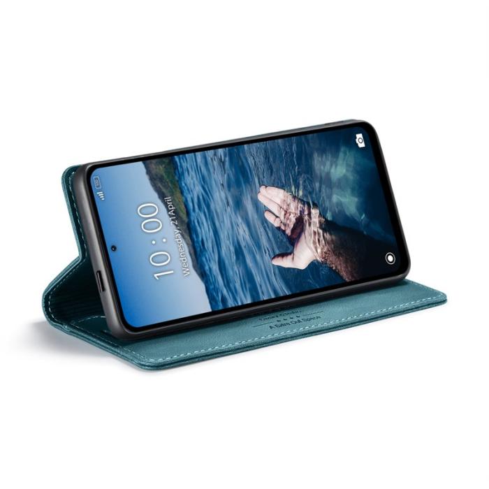 AUTSPACE - AUTSPACE Xiaomi 14 Pro Wallet Fodral Äkta läder - Blå