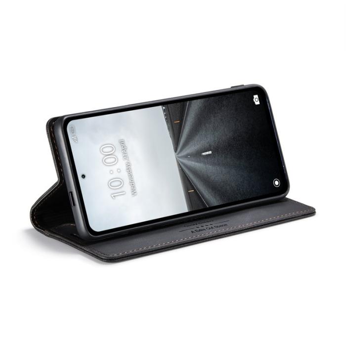AUTSPACE - AUTSPACE Xiaomi 14 Pro Wallet Fodral Äkta läder - Svart