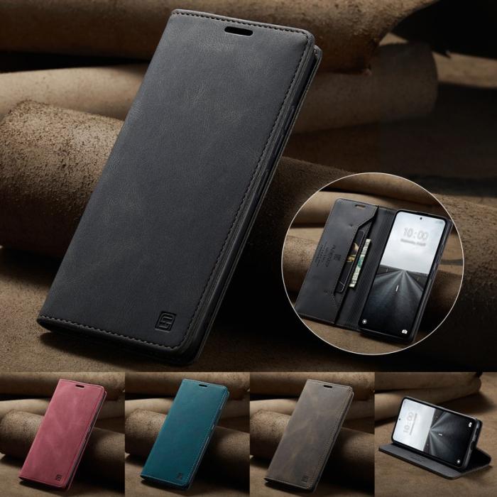 AUTSPACE - AUTSPACE Xiaomi 14 Pro Wallet Fodral Äkta läder - Svart