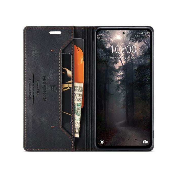 AUTSPACE - AUTSPACE Xiaomi 14 Wallet Fodral Äkta läder - Svart