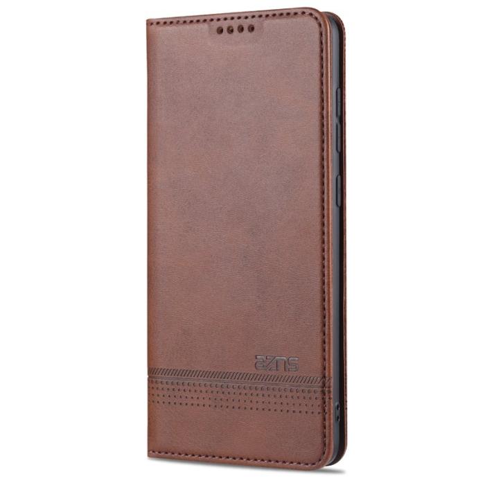 AZNS - AZNS Auto-absorbed Leather Wallet Fodral för Samsung Galaxy S20 FE - Kaffe