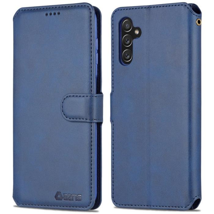 AZNS - AZNS Book Stand Fodral PU Läder - Blå - Samsung Galaxy A13/A04s