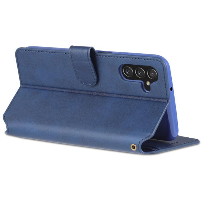 AZNS - AZNS Book Stand Fodral PU Läder - Blå - Samsung Galaxy A13/A04s
