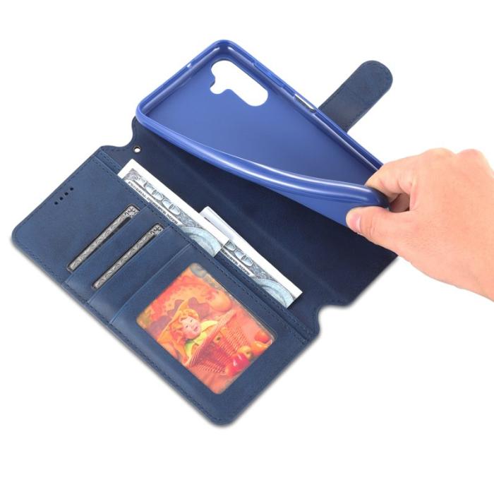 AZNS - AZNS Book Stand Fodral PU Läder - Blå - Samsung Galaxy A13/A04s