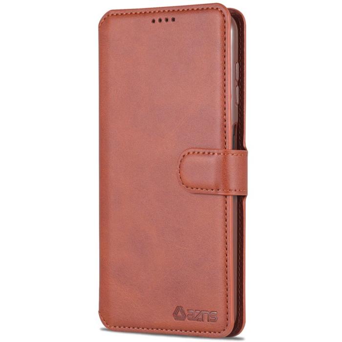 AZNS - AZNS Book Stand Fodral PU Läder - Brun för Samsung Galaxy A13 5G