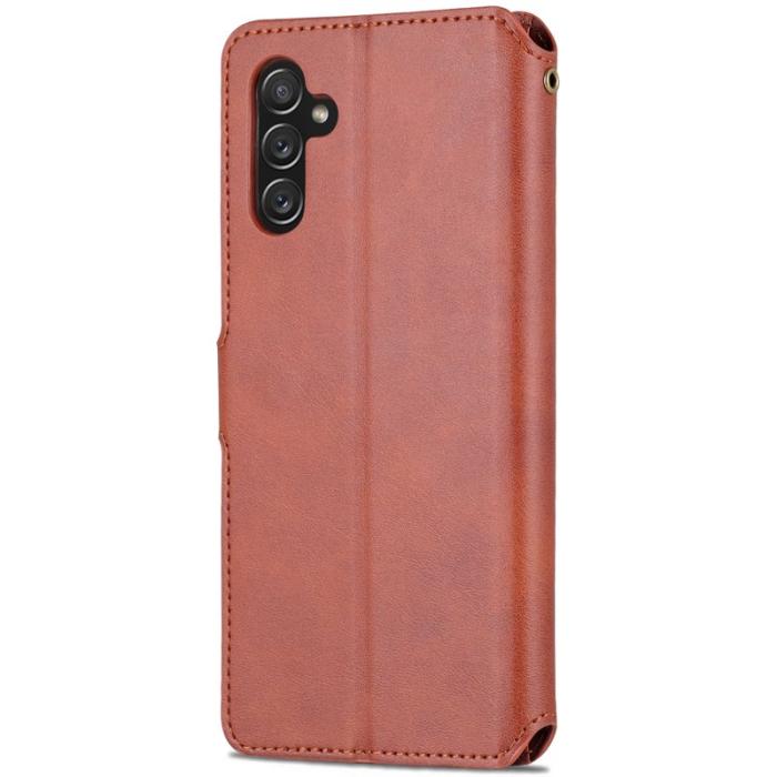 AZNS - AZNS Book Stand Fodral PU Läder - Brun för Samsung Galaxy A13 5G