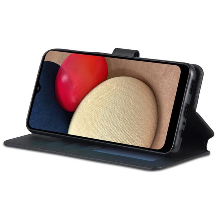 AZNS - AZNS Book Stand Fodral PU Läder - Svart - Samsung Galaxy A13/A04s