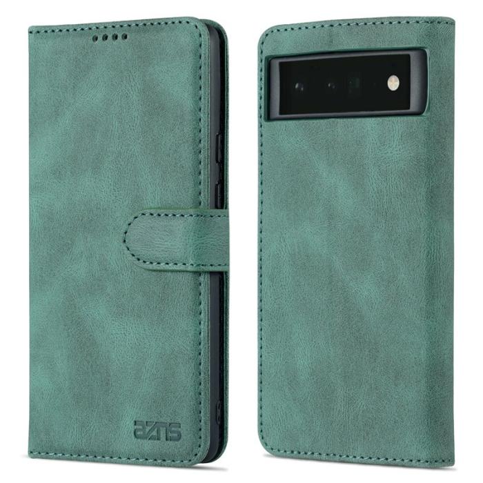 AZNS - AZNS Google Pixel 6 Fodral TPU+PU Läder - Grön