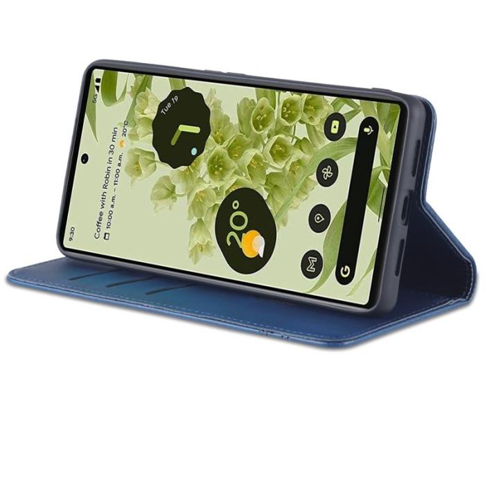 AZNS - AZNS Google Pixel 6 Pro Fodral i PU-läder - Blå