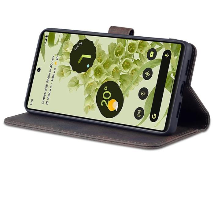 AZNS - AZNS Google Pixel 6 Pro Fodral TPU+PU Läder - Brun