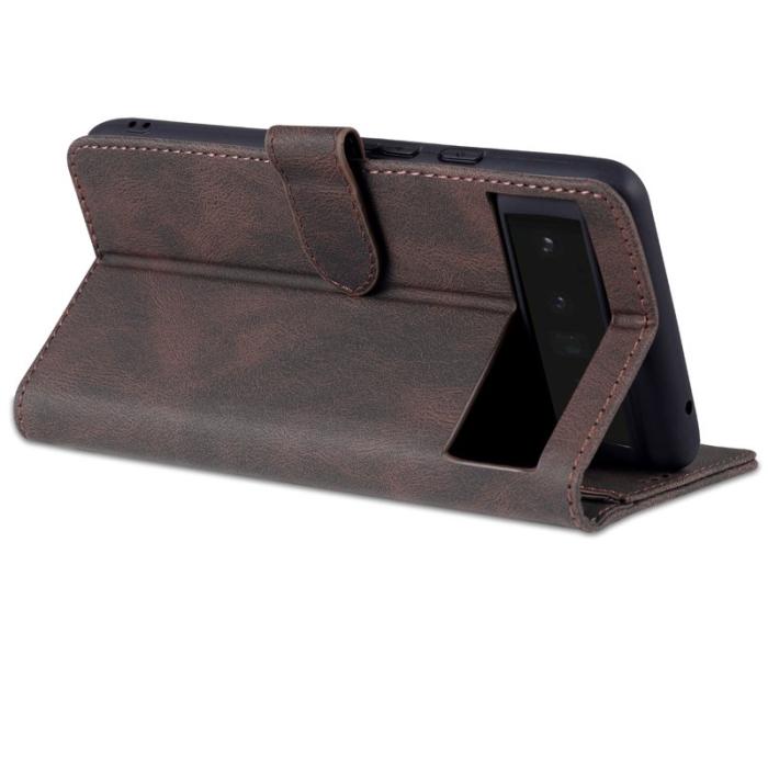 AZNS - AZNS Google Pixel 6 Pro Fodral TPU+PU Läder - Brun