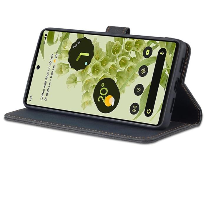 AZNS - AZNS Google Pixel 6 Pro Fodral TPU+PU Läder - Svart