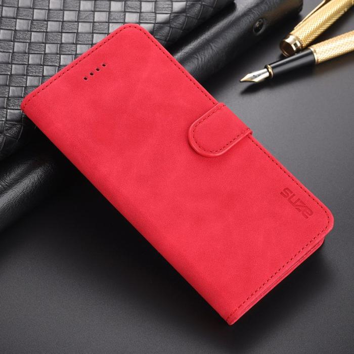 AZNS - AZNS iPhone 12/12 Pro Skal PU Läder - Röd