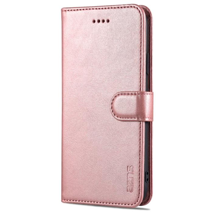 AZNS - AZNS iPhone 12/12 Pro Skal - PU Läder - Ställfunktion - Rosa