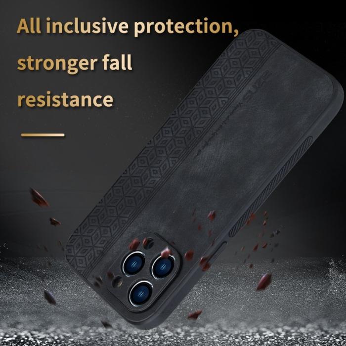 AZNS - AZNS iPhone 12 Pro Fodral - Anti-scratch PU Läder - Svart