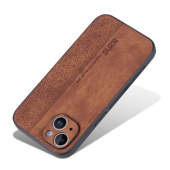 AZNS - AZNS iPhone 13 Fodral Dustproof PU Läder - Brun