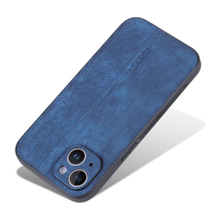 AZNS - AZNS iPhone 13 Fodral Dustproof PU Läder + TPU - Blå