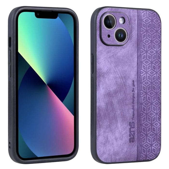 AZNS - AZNS iPhone 13 Fodral Dustproof PU Läder + TPU - Lila