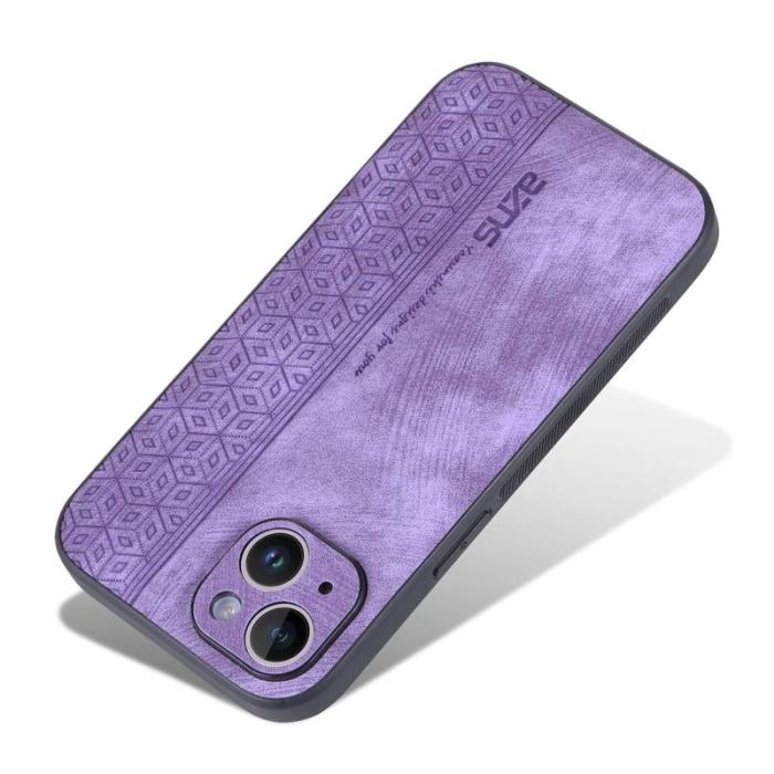 AZNS - AZNS iPhone 13 Fodral Dustproof PU Läder + TPU - Lila