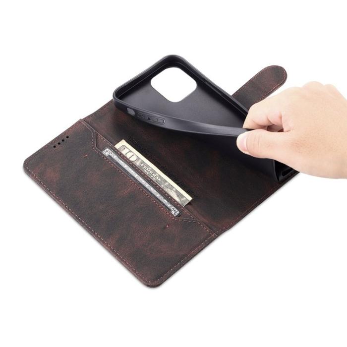 AZNS - AZNS iPhone 13 Fodral - Stöttåligt och repfritt - Äkta läder - Brun