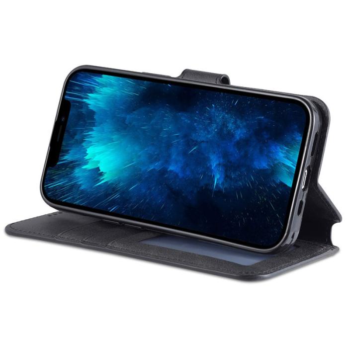 AZNS - AZNS iPhone 13 Pro Fodral Äkta läder - Svart