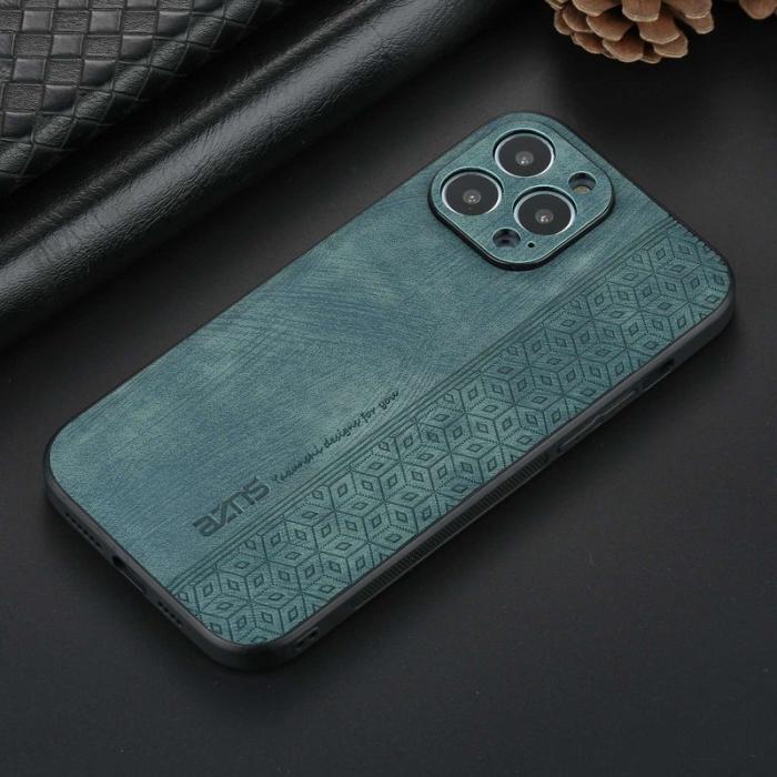 AZNS - AZNS iPhone 13 Pro Fodral PU Läder - Drop-proof - Grön