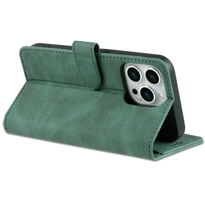 AZNS - AZNS iPhone 13 Pro Max Fodral - Äkta läder - Grön