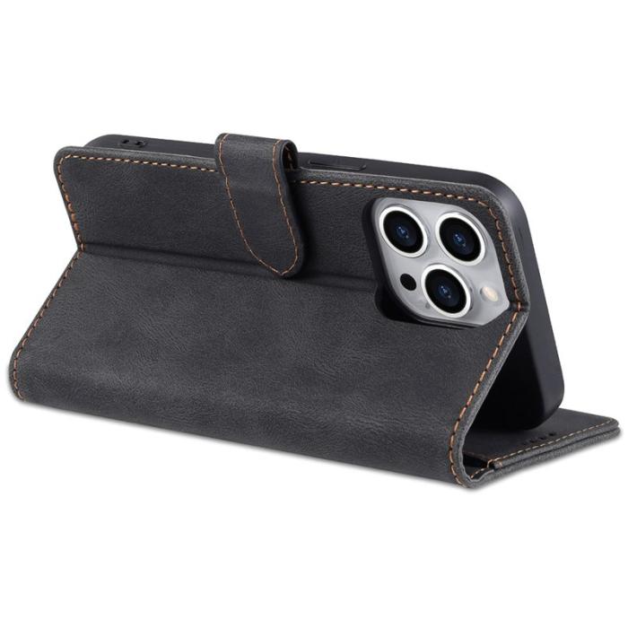 AZNS - AZNS iPhone 13 Pro Max Fodral i Äkta läder - Svart