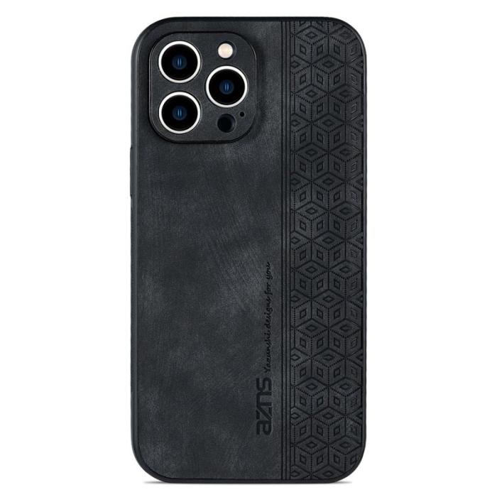 AZNS - AZNS iPhone 13 Pro Max Fodral PU Läder - Svart