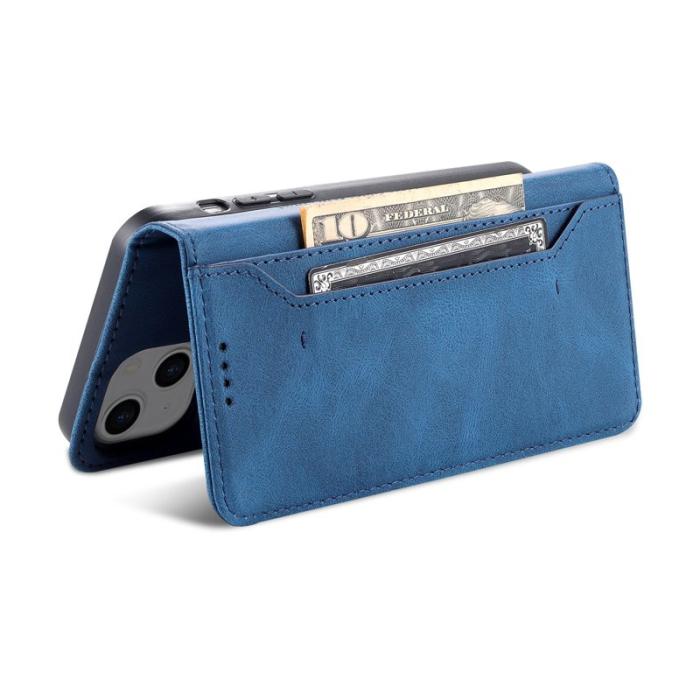 AZNS - AZNS iPhone 14 Fodral i PU-läder - Drop-proof - Blå