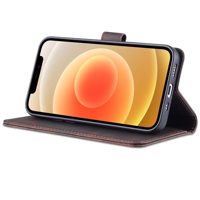 AZNS - AZNS iPhone 14 Fodral i PU-läder - Drop-proof - Brun