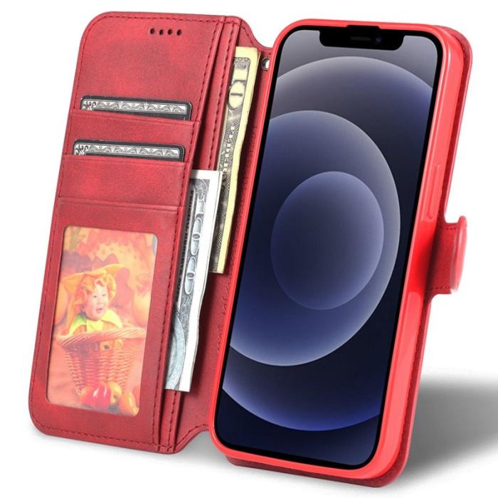 AZNS - AZNS iPhone 14 Fodral PU Läder - Röd