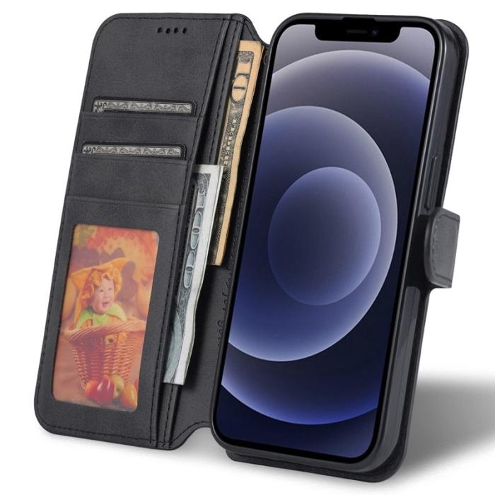 AZNS - AZNS iPhone 14 Fodral PU Läder - Svart