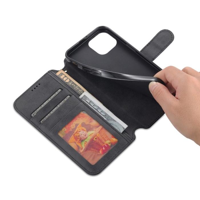 AZNS - AZNS iPhone 14 Fodral PU Läder - Svart