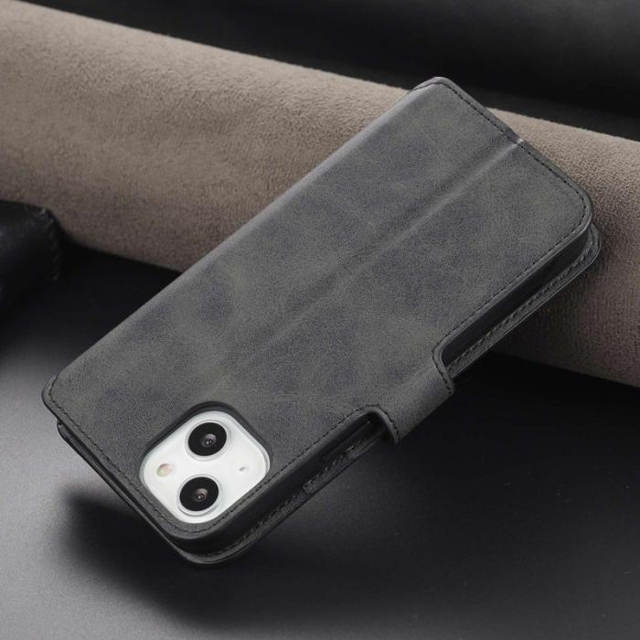 AZNS - AZNS iPhone 14 Fodral PU Läder - Svart