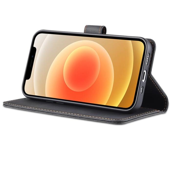 AZNS - AZNS iPhone 14 Fodral PU Läder - Svart - Drop-proof och Ställbart