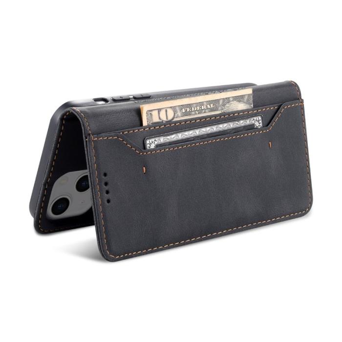 AZNS - AZNS iPhone 14 Fodral PU Läder - Svart - Drop-proof och Ställbart