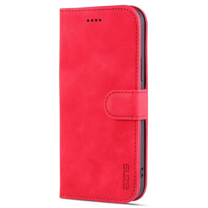 AZNS - AZNS iPhone 14 Fodral - PU Läder TPU Stötsäker - Röd