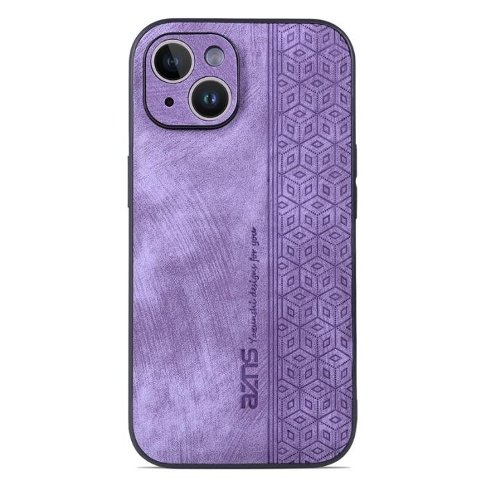 AZNS - AZNS iPhone 14 Fodral Ultra Slim PU Läder - Lila